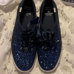Kate spade glitter keds, navy